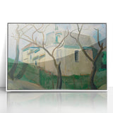 Expressionist Villa Painting – Tranquil Garden Wall Art