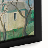 Expressionist Villa Painting – Tranquil Garden Wall Art