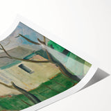 Expressionist Villa Painting – Tranquil Garden Wall Art