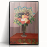 Modern Wall Art: Classic Floral Bouquet in Vase – Elegant Still Life Decor