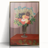 Modern Wall Art: Classic Floral Bouquet in Vase – Elegant Still Life Decor