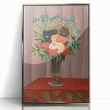 Modern Wall Art: Classic Floral Bouquet in Vase – Elegant Still Life Decor
