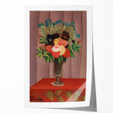 Modern Wall Art: Classic Floral Bouquet in Vase – Elegant Still Life Decor