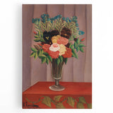Modern Wall Art: Classic Floral Bouquet in Vase – Elegant Still Life Decor