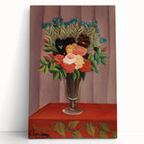 Modern Wall Art: Classic Floral Bouquet in Vase – Elegant Still Life Decor