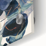 Contemporary Dining Art Pieces – Abstract Navy & Orange Print