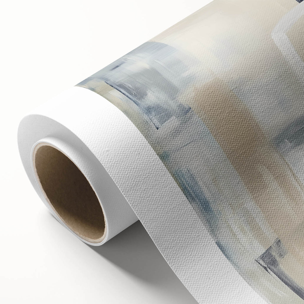 Colorful Abstract Wall Art – Navy, Beige & White Layered Strokes