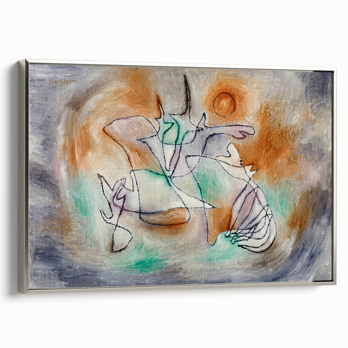 Modern Wall Art - Howling Dog by Paul Klee - Abstract Expressionist Decor