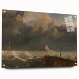 Famous Romantic Era Art: Dramatic Seascape at Port Ruysdael
