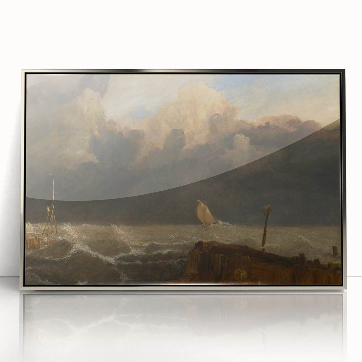 Famous Romantic Era Art: Dramatic Seascape at Port Ruysdael