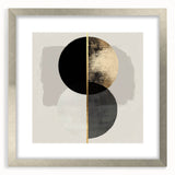 Modern Dining Room Wall Art – Black & Gold Geometric Print