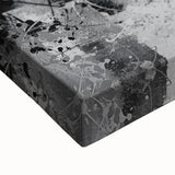 Modern Abstract Wall Art – Black and White Portrait with Blue