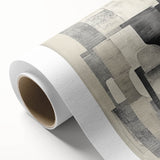 Abstract Art Prints – Black & White Textured Block Composition