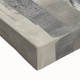 Abstract Art Prints – Black & White Textured Block Composition