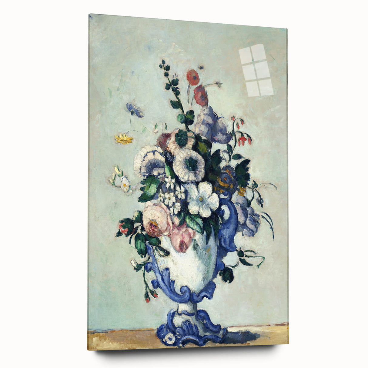 Impressionism Wall Art: Rococo Vase with Flowers by Paul Cézanne Prints