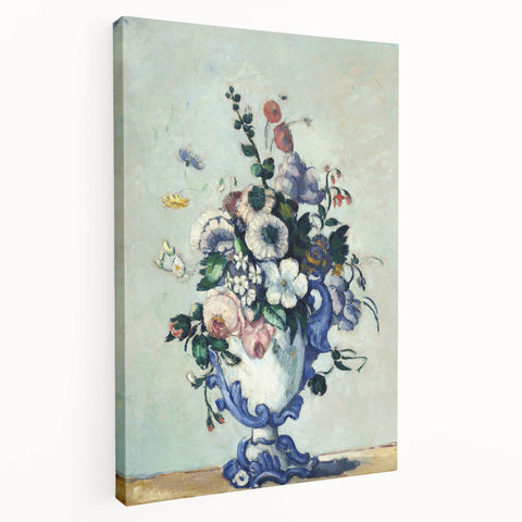 Impressionism Wall Art: Rococo Vase with Flowers by Paul Cézanne Prints
