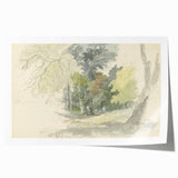 Classic Romantic Paintings: Peaceful Woodland Glade Illustration