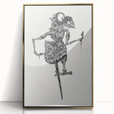 Expressionist Puppet Sketch – Intricate Black and White Wall Art