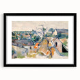 Cézanne Rooftops - Impressionist Townscape Wall Art Print