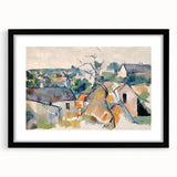Cézanne Rooftops - Impressionist Townscape Wall Art Print