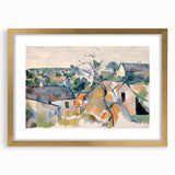 Cézanne Rooftops - Impressionist Townscape Wall Art Print