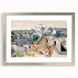 Cézanne Rooftops - Impressionist Townscape Wall Art Print