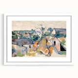 Cézanne Rooftops - Impressionist Townscape Wall Art Print
