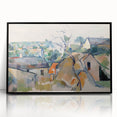 Cézanne Rooftops - Impressionist Townscape Wall Art Print