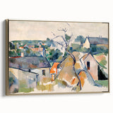 Cézanne Rooftops - Impressionist Townscape Wall Art Print