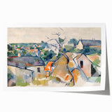 Cézanne Rooftops - Impressionist Townscape Wall Art Print