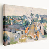 Cézanne Rooftops - Impressionist Townscape Wall Art Print