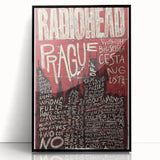 Radiohead Retro Poster Art - Vintage Music Concert Print - Prague