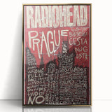 Radiohead Retro Poster Art - Vintage Music Concert Print - Prague
