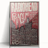 Radiohead Retro Poster Art - Vintage Music Concert Print - Prague