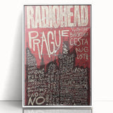Radiohead Retro Poster Art - Vintage Music Concert Print - Prague