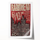 Radiohead Retro Poster Art - Vintage Music Concert Print - Prague