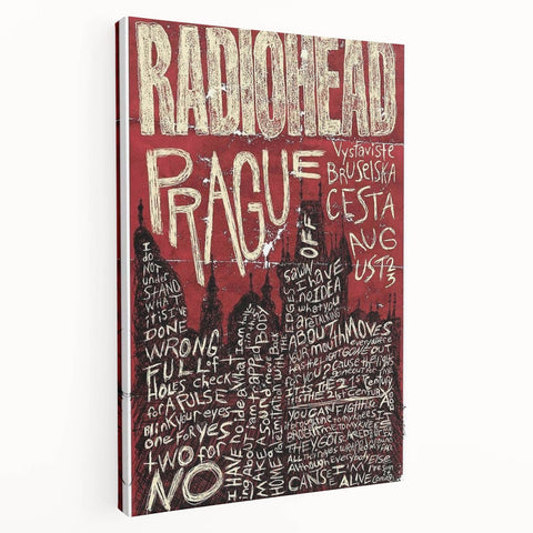 Radiohead Retro Poster Art - Vintage Music Concert Print - Prague
