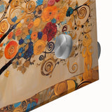 Golden Tree of Life Wall Art – Abstract Floral Canvas for Living Room