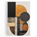 Abstract minimalist wall art on stretched canvas, showcasing soft pastel colors and geometric shapes, perfect for modern home decor.