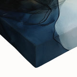 Contemporary Abstract Canvas – Fluid Blue, Orange & White Motion