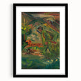Expressionist Hunter Scene – Vibrant Abstract Wall Art