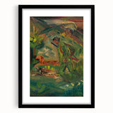 Expressionist Hunter Scene – Vibrant Abstract Wall Art