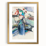 Impressionism Wall Art: Roses in a Bottle by Paul Cézanne Prints