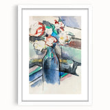 Impressionism Wall Art: Roses in a Bottle by Paul Cézanne Prints