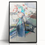 Impressionism Wall Art: Roses in a Bottle by Paul Cézanne Prints