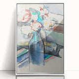 Impressionism Wall Art: Roses in a Bottle by Paul Cézanne Prints