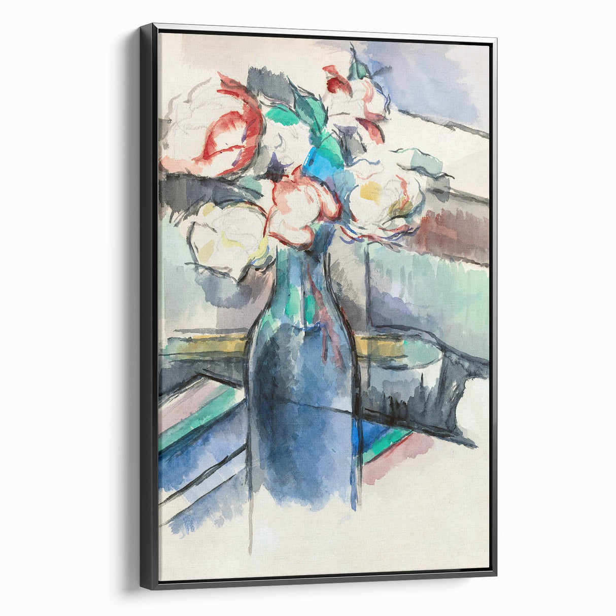 Impressionism Wall Art: Roses in a Bottle by Paul Cézanne Prints