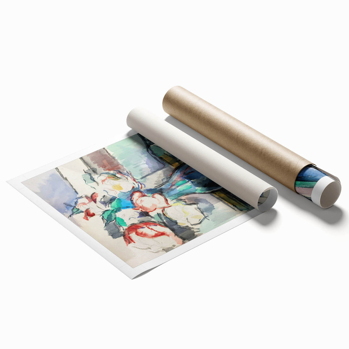 Impressionism Wall Art: Roses in a Bottle by Paul Cézanne Prints