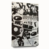 Radiohead Retro Poster - Black and White Collage - Vintage Music Art