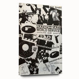 Radiohead Retro Poster - Black and White Collage - Vintage Music Art